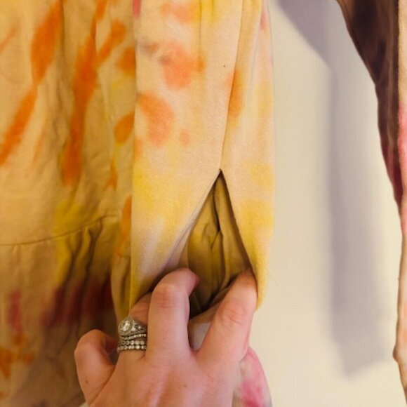 NWT a new day Fleece sweatshirt tiered dress tie dye size small - Picture 5 of 6